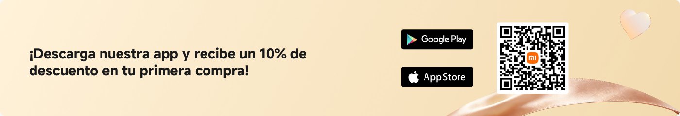 ¡Descarga nuestra app y recibe un 10% de descuento en tu primera compra! También se muestran iconos para descargar en Google Play y App Store, junto con un código QR.