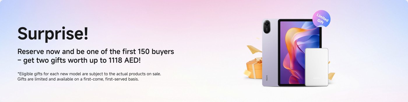 Reserve now and be one of the first 150 buyers to get two gifts worth up to 1118 AED! Gifts are limited and available on a first-come, first-served basis.