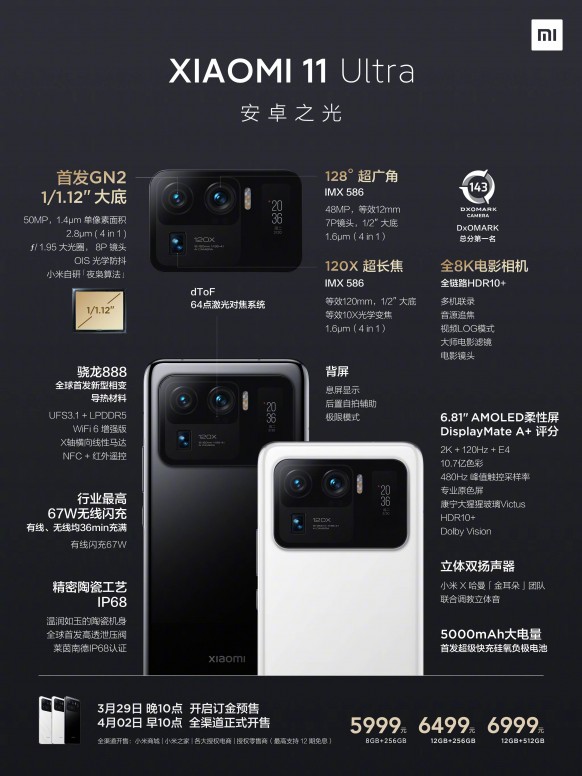 Xiaomi Mi 11 Ultra Narxi