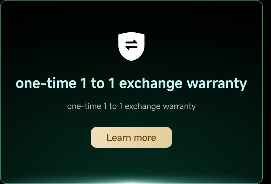 one-time 1 to 1 exchange warranty
Terms & Conditions apply
Learn more