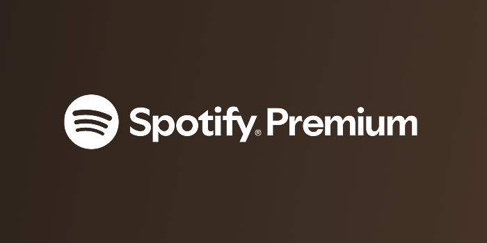 Logo de Spotify Premium sobre un fondo de degradado oscuro.