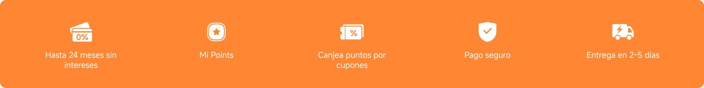 Ofrece varios beneficios, como hasta 24 meses sin intereses, el programa Mi Points, canje de puntos por cupones, pago seguro y entrega en 2-5 días.