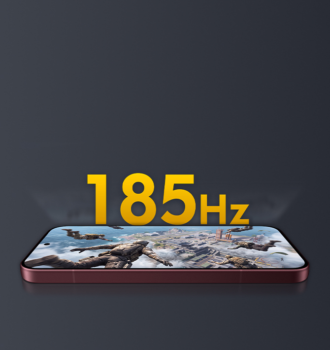 Pantalla AMOLED ultrabrillante de 185 Hz ⁷
