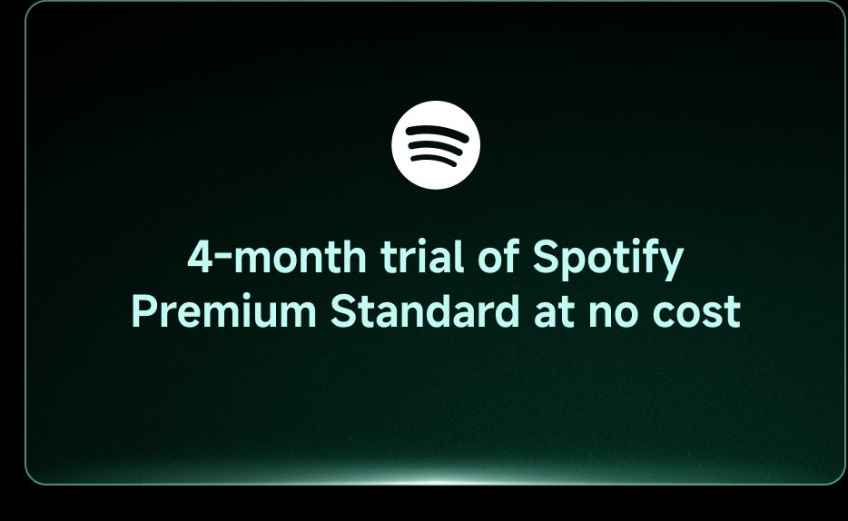Uji coba 4 bulan Spotify Premium Standard tanpa biaya.