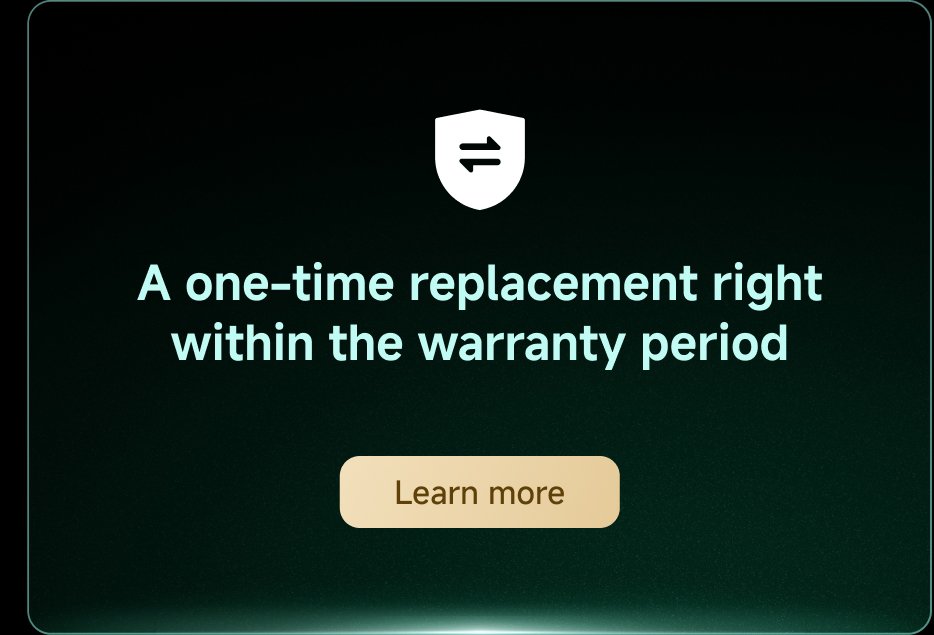 Penggantian sekali saja tepat dalam periode garansi. Pelajari lebih lanjut.