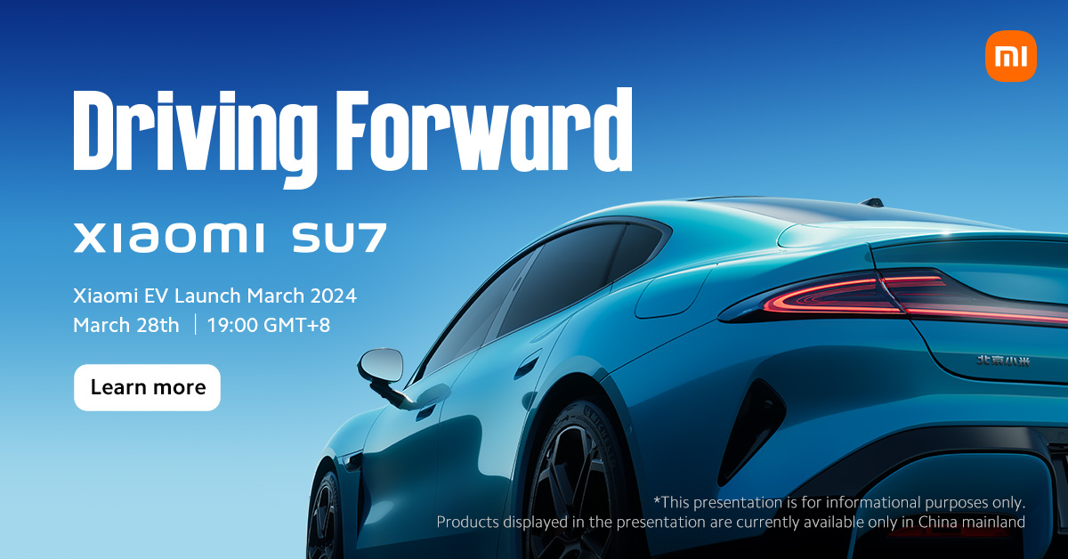 Xiaomi EV Launch March 2024