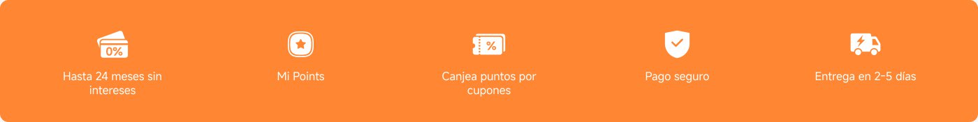 Hasta 24 meses sin intereses. Mis Puntos. Canjea puntos por cupones. Pago seguro. Entrega en 2-5 días.