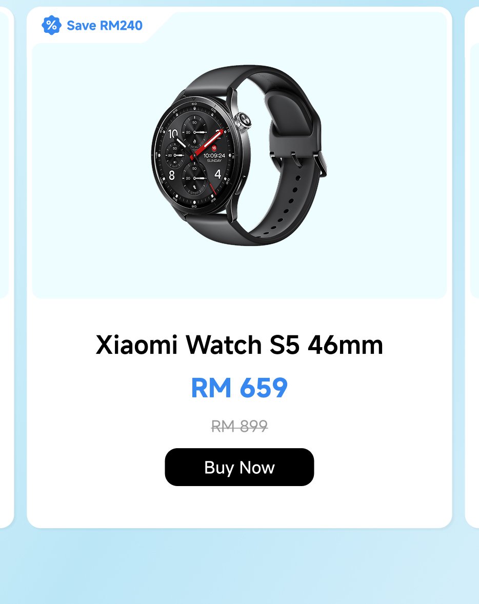 The promotional information for the Xiaomi 17 phone is priced at RM 3,399, down from the original price of RM 3,499, saving RM 499. A gift is included with the purchase, and a "Buy Now" button is provided.