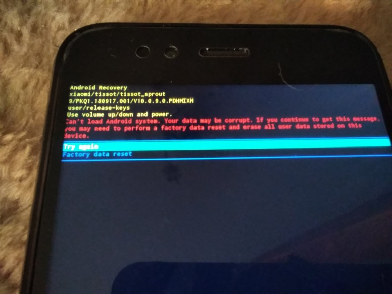 Xiaomi Error 1