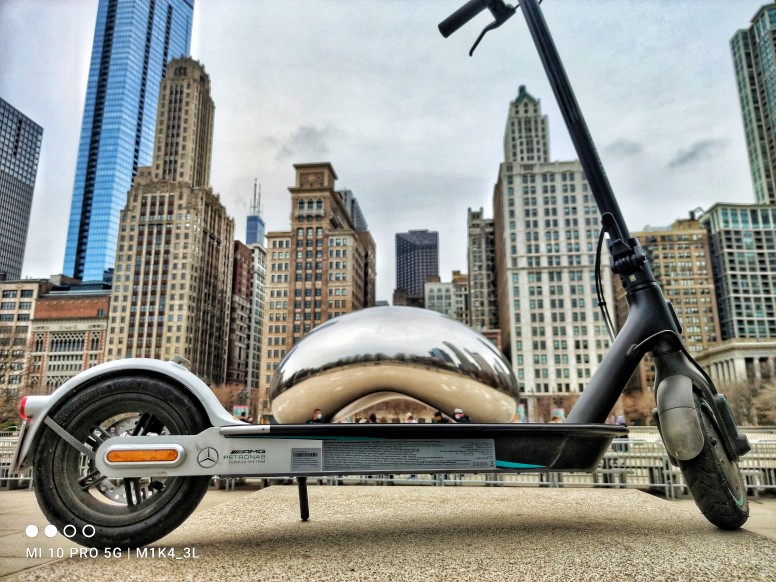 Playing around with the #MiElectricScooterPro2 Mercedes-AMG Petronas F1 Edition