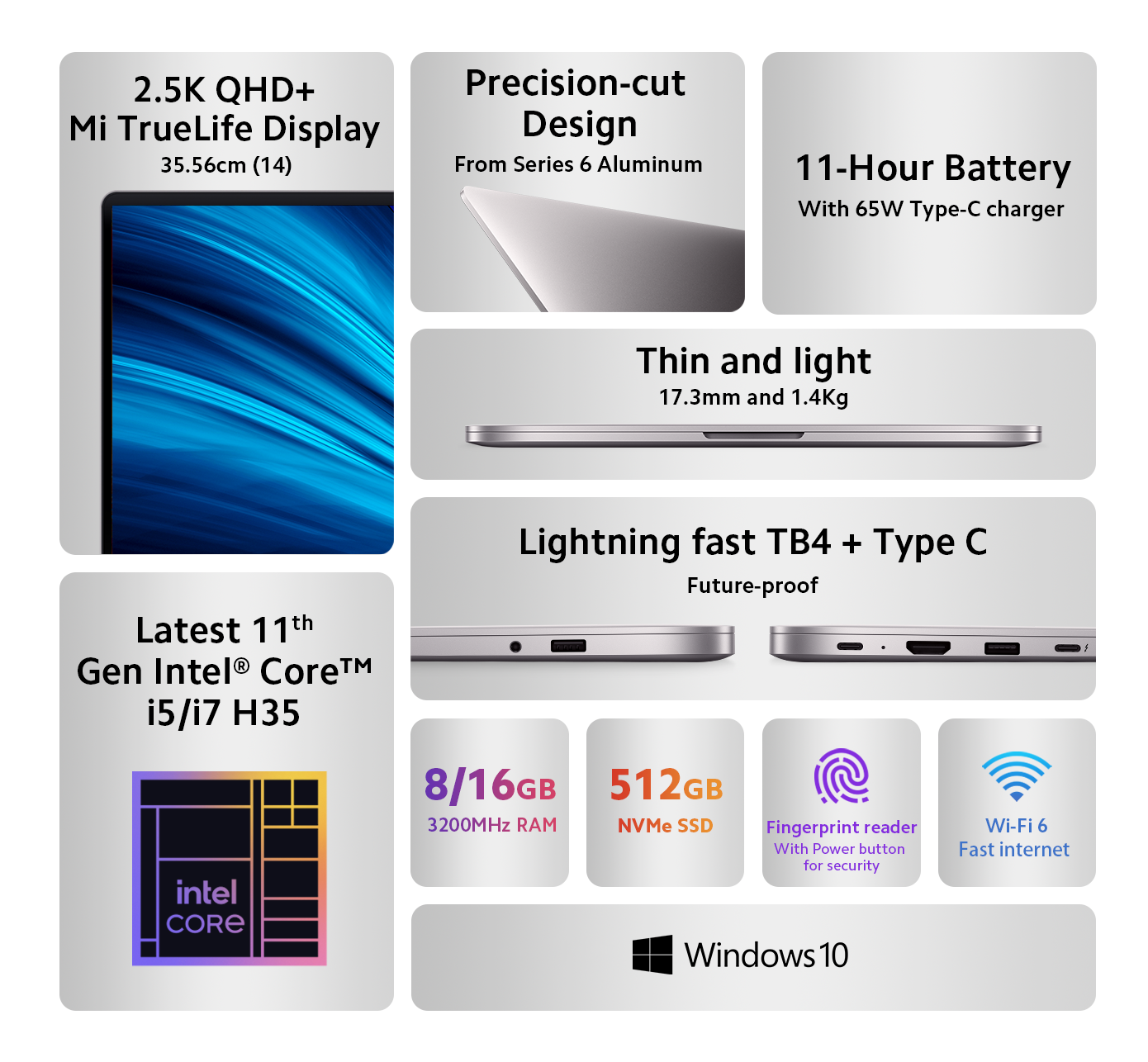 mi notebook pro ports