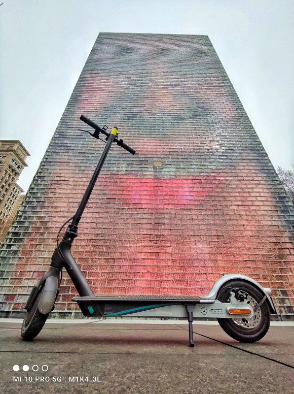 Playing around with the #MiElectricScooterPro2 Mercedes-AMG Petronas F1 Edition