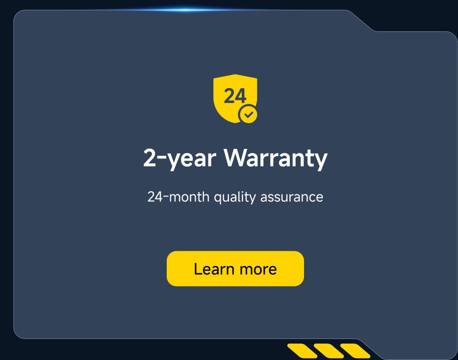 2-year Warranty  
24-month quality assurance  
Learn more