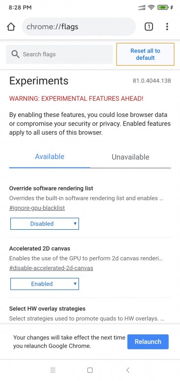 android chrome print option missing