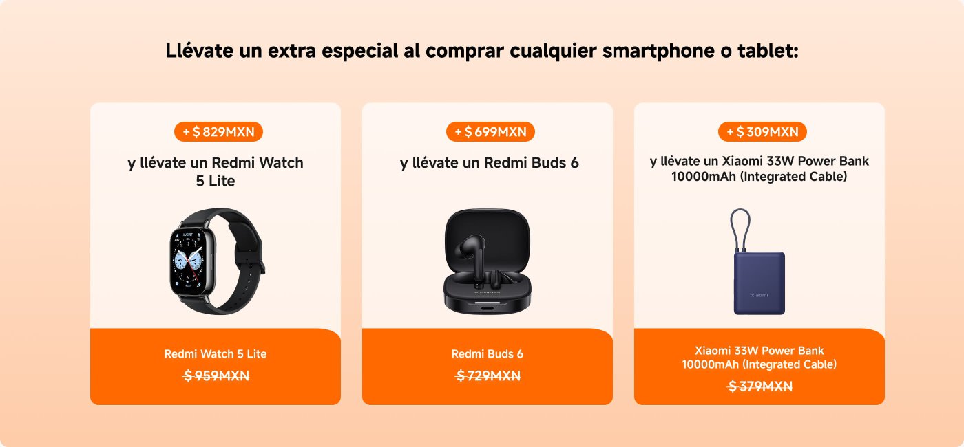 La imagen muestra información promocional sobre las ofertas nocturnas, que incluye los precios, descuentos y stock limitado de varios productos electrónicos. Los productos incluyen teléfonos Redmi, auriculares, tabletas y relojes, y las ofertas están disponibles desde el 6 hasta el 31 de agosto.
