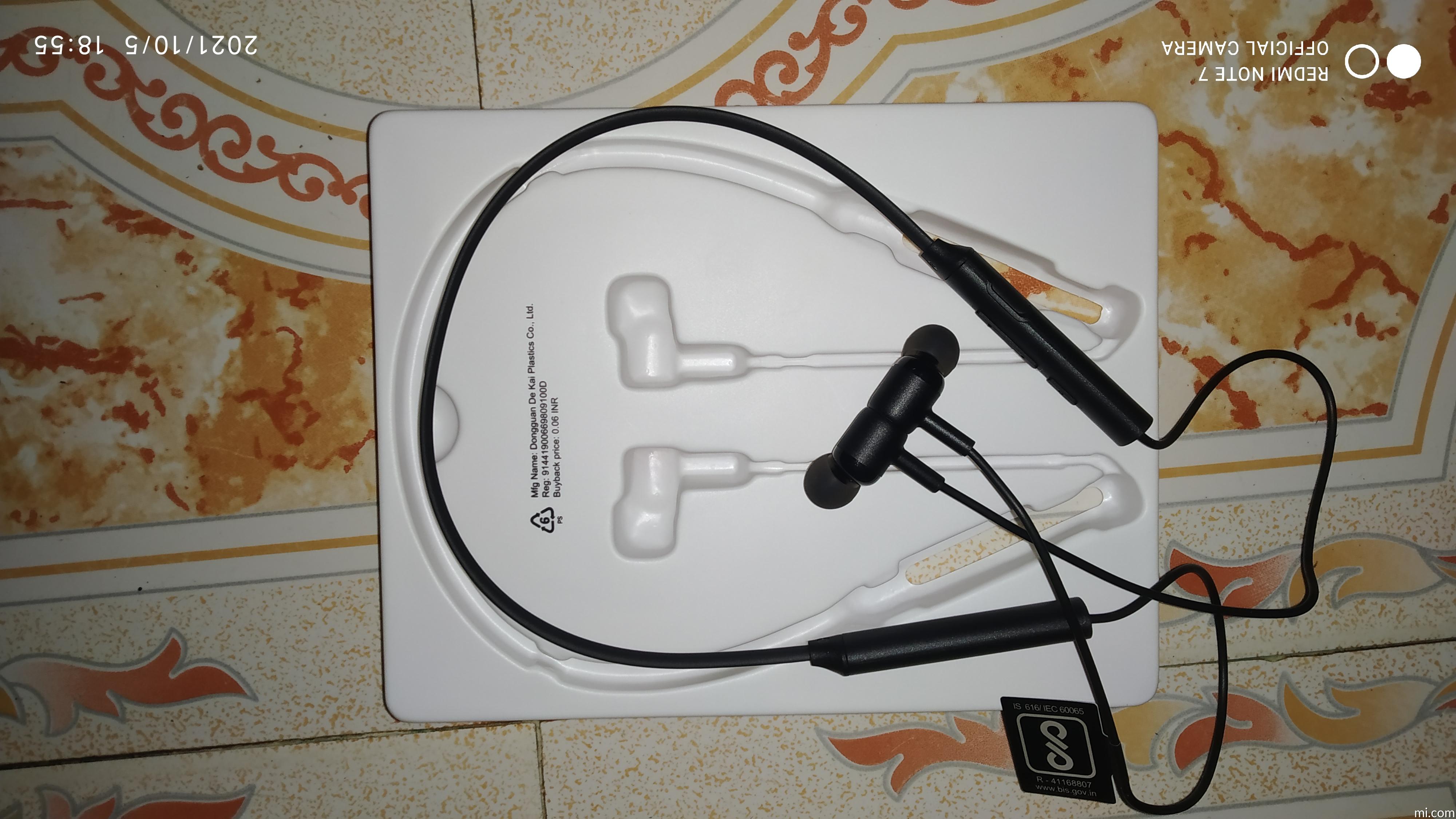 Mi sonic bass neckband hot sale