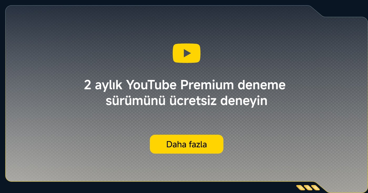 2 aylık YouTube Premium deneme sürümünü ücretsiz deneyin. Daha fazla.
