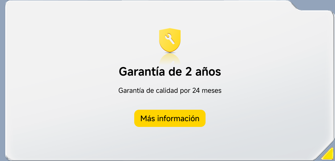 Garantía de 2 años. Garantía de calidad por 24 meses. Más información.