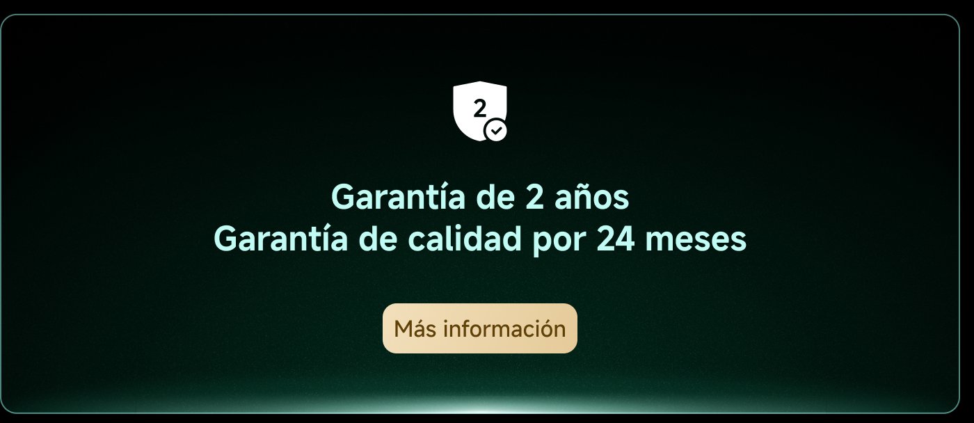 Garantía de 2 años. Garantía de calidad por 24 meses. Más información.
