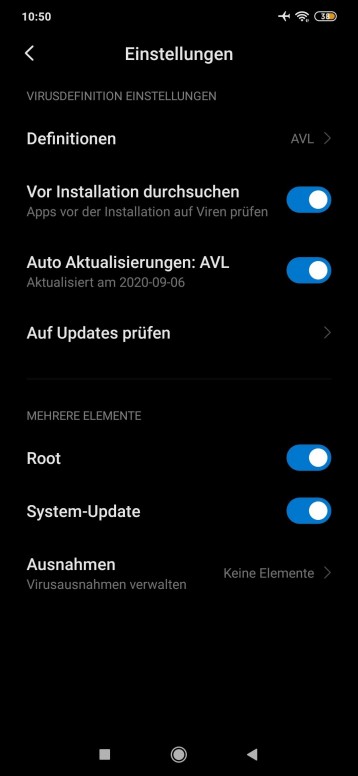 cannot update avast virus definitions on android phone