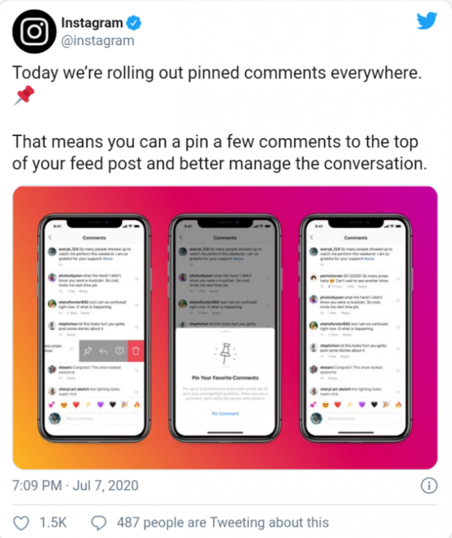 Instagram Introduces Pinned Comments To Better Moderate Threads Tech Mi Community Xiaomi - selfieinroblox for all instagram posts publicinsta