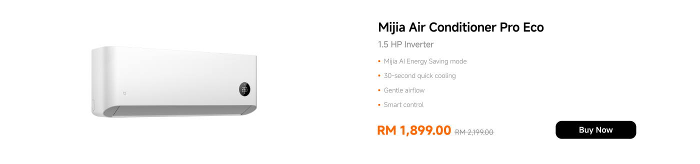 Mijia Air Conditioner Pro Eco 5-Star 1.5 HP Inverter