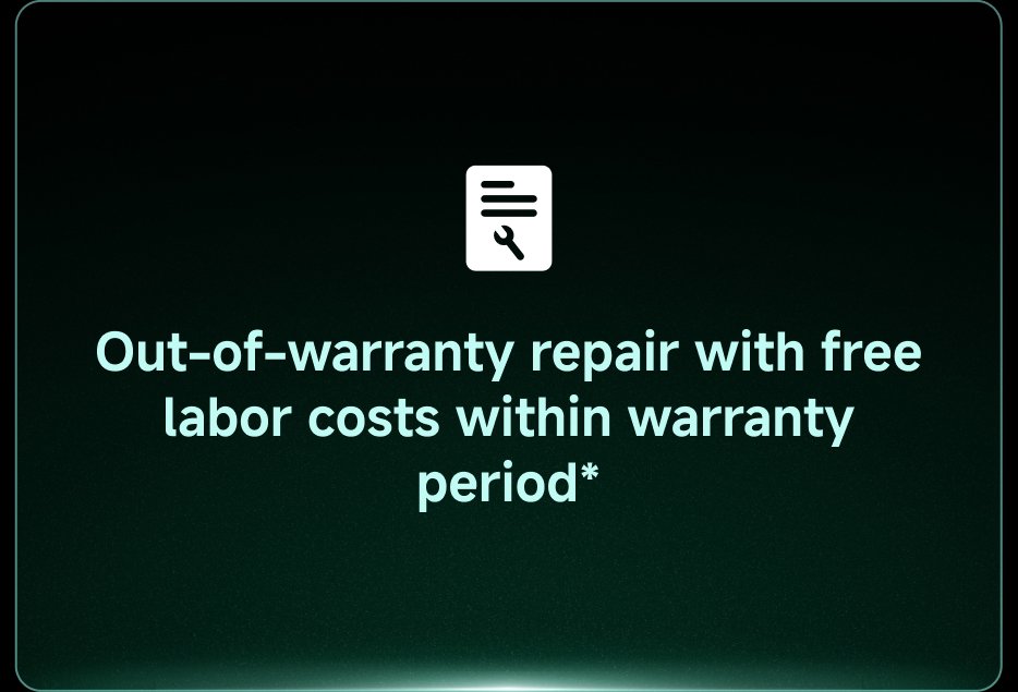 Out-of-warranty repair with free labor costs within warranty period.