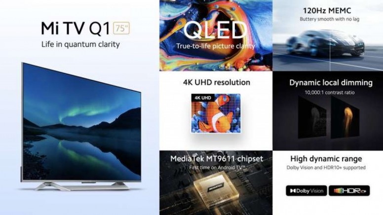 Mi TV Q1 75'', le QLED selon Xiaomi