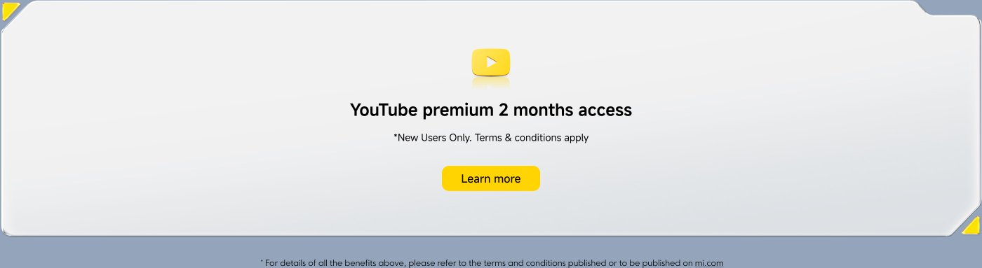 YouTube Premium offers 2 months of access for new users only, with terms and conditions applying. There is a "Learn more" button for additional details.