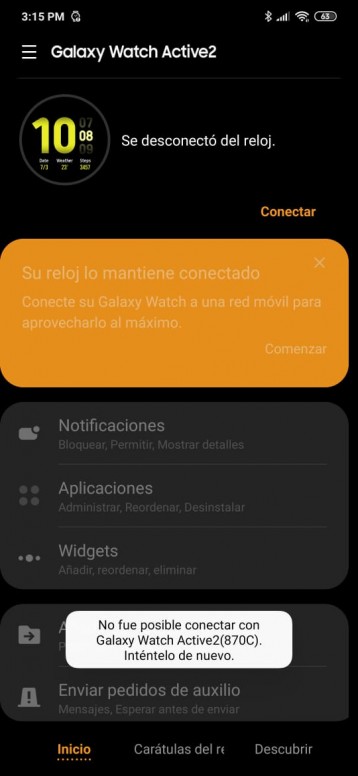 error vincular con Samsung Smart watch - Redmi Note 8/8T - Xiaomi Community  - Xiaomi