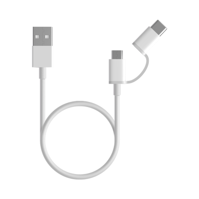 Mi 2-in-1 USB Cable Blanco 30cm