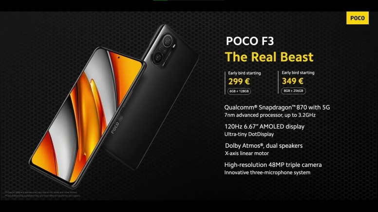 Poco lance sa nouvelle gamme 2021, le X3 Pro et le F3, les nouveaux monstres de la marque