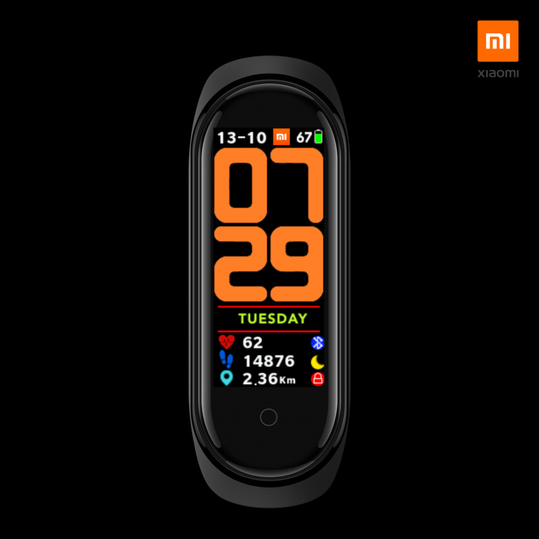 baixar watch face mi band 5