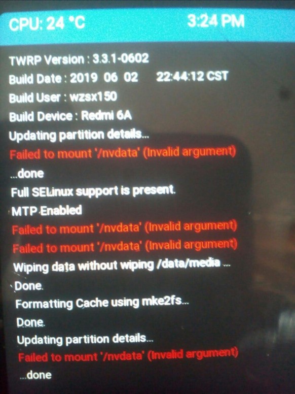 fastboot flash recovery invalid argument fastboot flash recovery invalid argument