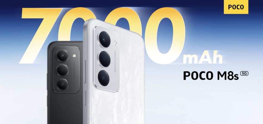 POCO M8s 5G launches with huge 7,000mAh battery, 6.9-inch 144Hz display and Snapdragon 6s Gen 3