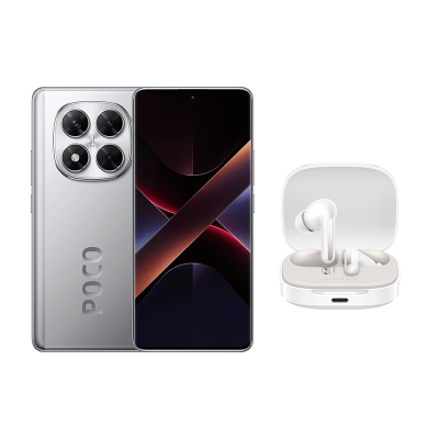 POCO X7 5G 8 GB + 256 GB & REDMI Buds 6 Cloud White