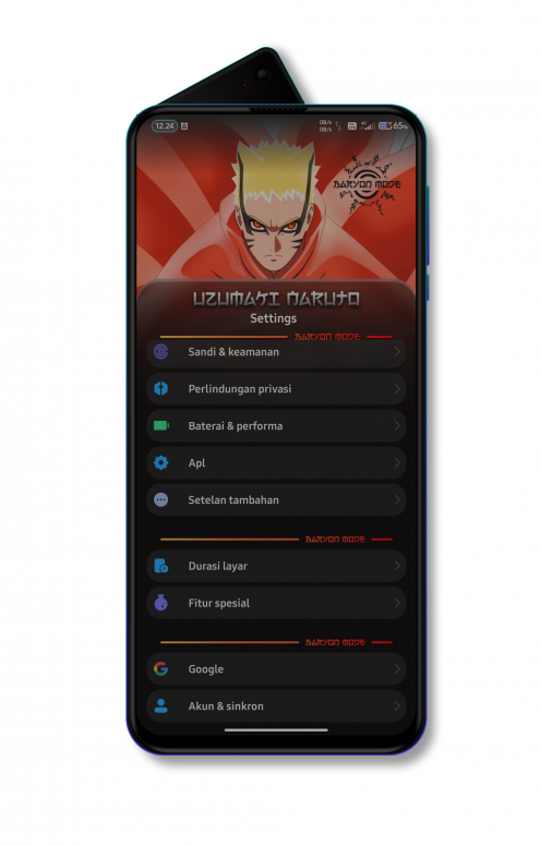 Tema Naruto Baryon Mode V12  By. Agung Graphics