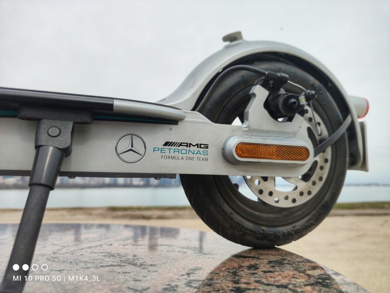 Playing around with the #MiElectricScooterPro2 Mercedes-AMG Petronas F1 Edition
