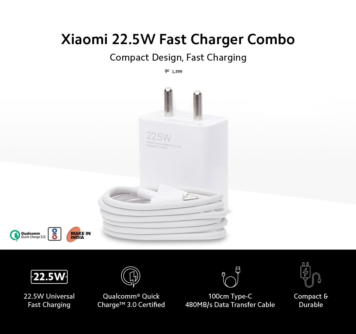 Xiaomi Fast-charger Type-C Combo