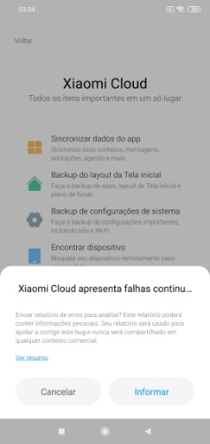 Botao Mi Conta Mi Cloud Nao Funciona Brasil Mi Community Xiaomi