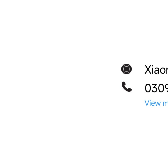 The contact number for Xiaomi Sale is 0309-9991912. Click to see more information.