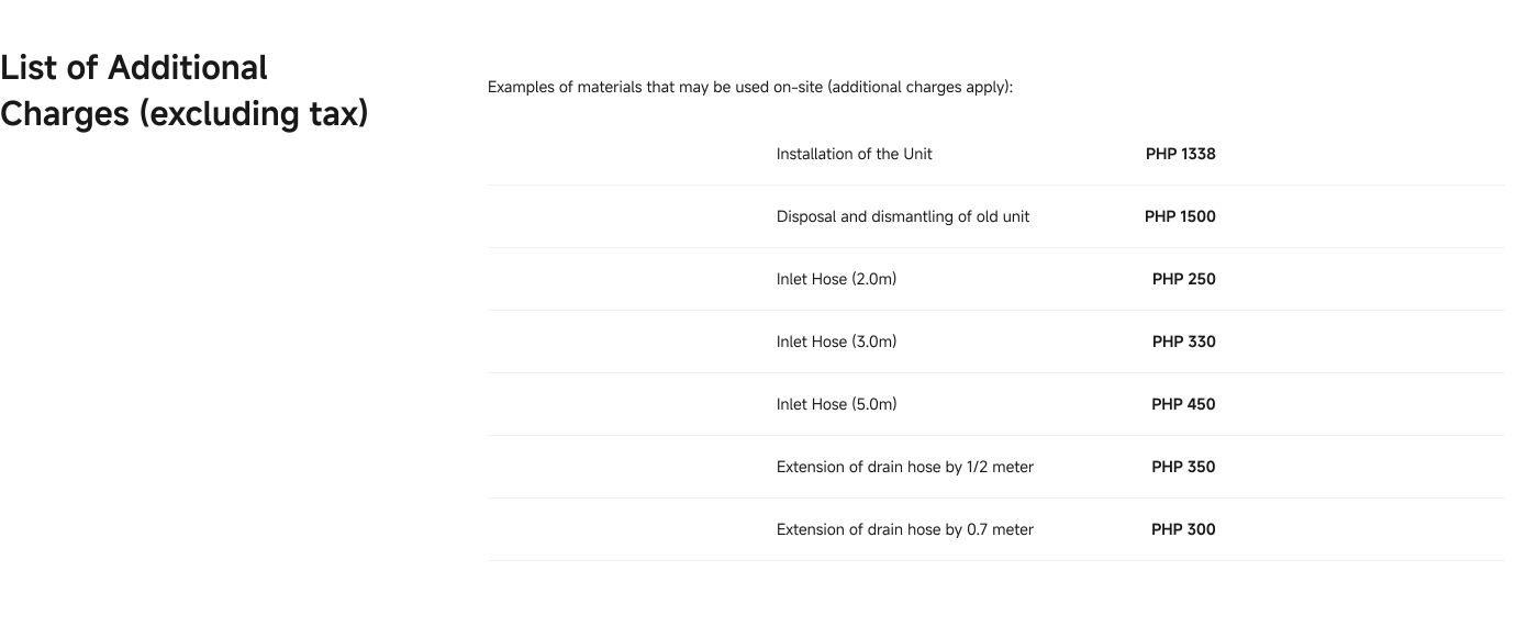 Product Installation and User Guide: Complete the installation of new products and guide customers to understand the basic functions of the products.

Installation Warranty Period: Warranty of the installation shall be valid within ninety (90) days from the date of completion. This warranty shall cover any defects in the installation.