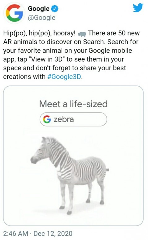 Google Opens The Door For 50 New Ar Animals To Jump Into Your Living Room Tech Mi Community Xiaomi