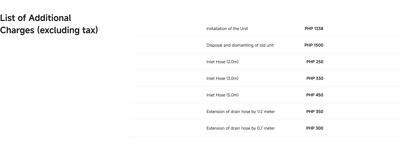 Product Installation and User Guide: Complete the installation of new products and guide customers to understand the basic functions of the products.

Installation Warranty Period: Warranty of the installation shall be valid within ninety (90) days from the date of completion. This warranty shall cover any defects in the installation.