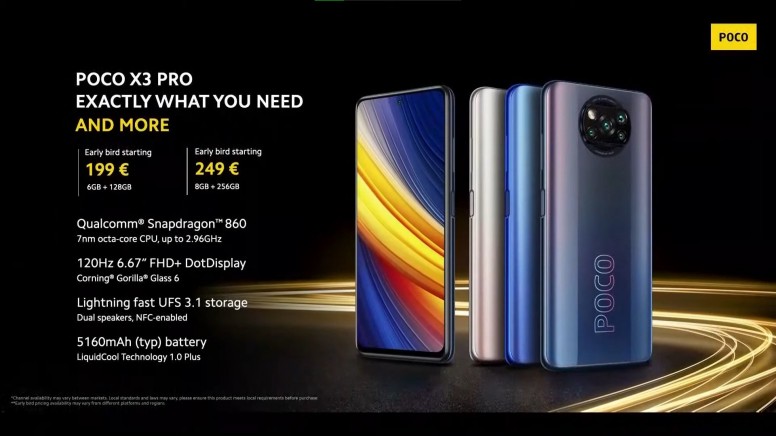 Poco lance sa nouvelle gamme 2021, le X3 Pro et le F3, les nouveaux monstres de la marque