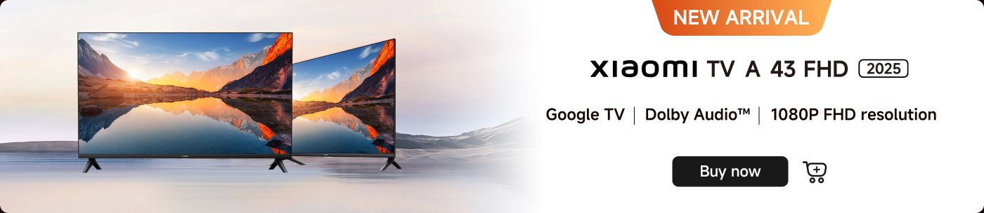 The new Xiaomi 43-inch FHD TV supports Google TV and Dolby Audio™, with a resolution of 1080P, suitable for various entertainment needs. Click "Buy Now" for more information.