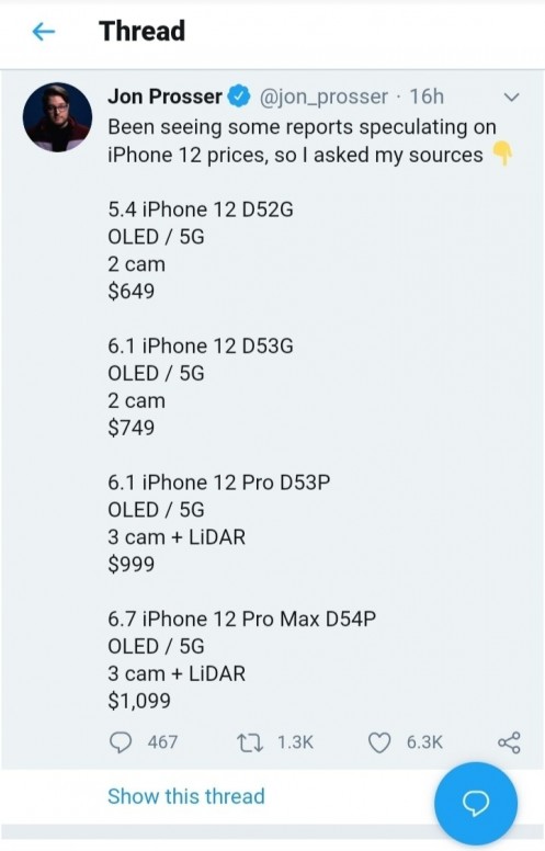 Leaked Iphone 12 All Four Models Key Specs And Price Have Leaked