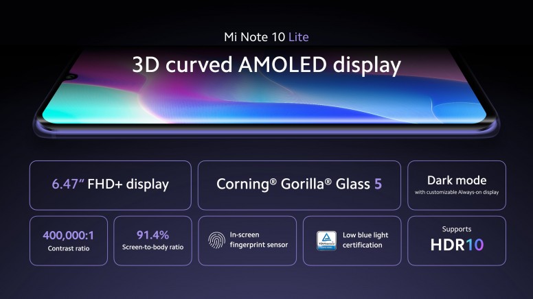 Mi Note 10 Série : Le nouveau Mi Note 10 Lite arrive et il est costaud !