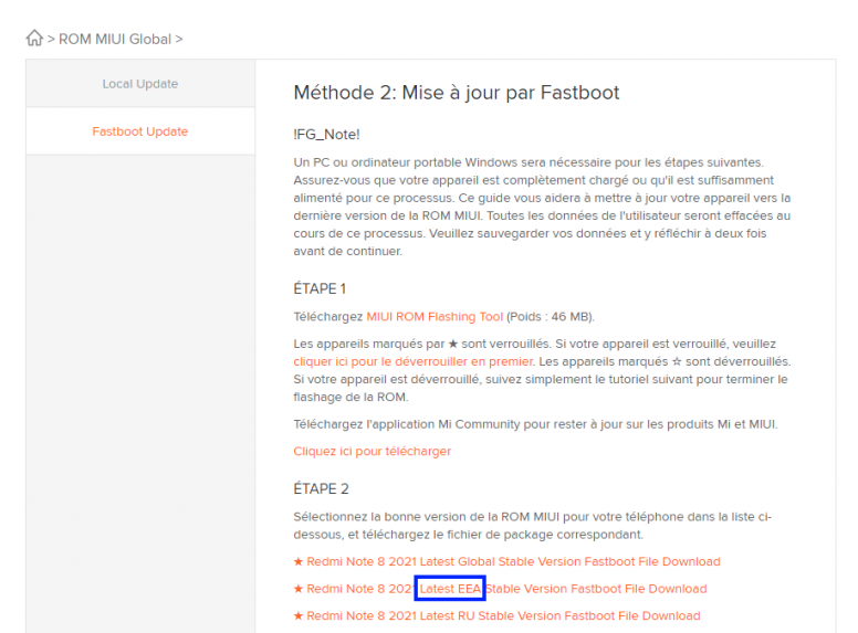 Guide Mise à Jour via Fastboot V2021 #MiFlash #MiTech