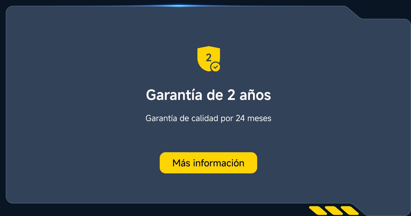 Garantía de 2 años, garantía de calidad por 24 meses. Más información.